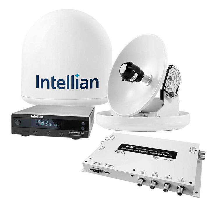  Intellian i2 US System w/DISH/Bell MIM-2 (w/3M RG6 Cable) & 15M RG6 Cable 