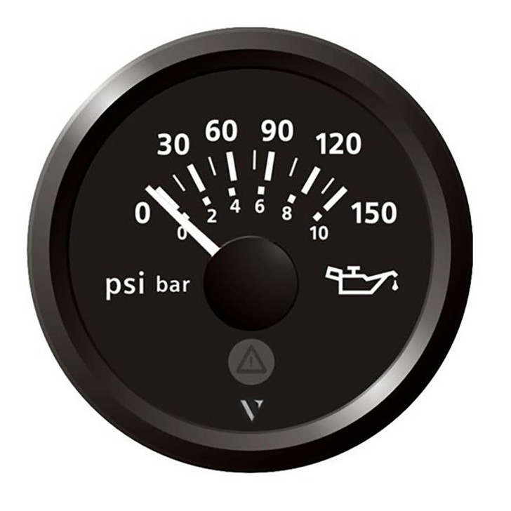  Veratron 52mm (2-1/16") Viewline Engine Oil Pressure 150 PSI - Black Dial & Bezel 