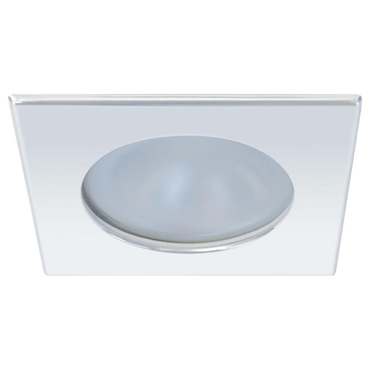  Quick Blake XP Downlight LED -  6W, IP66, Spring Mounted - Square Stainless Bezel, Round Warm White Light 