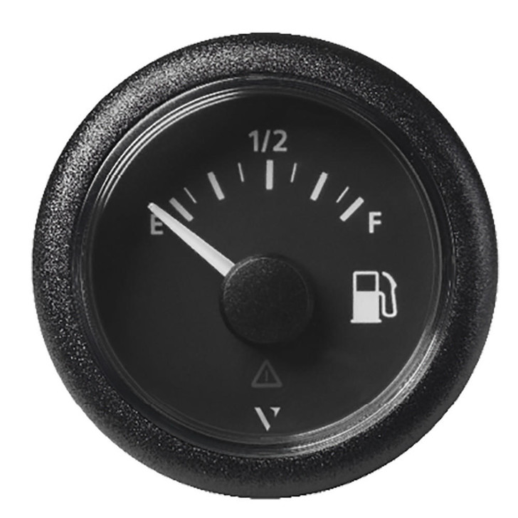  Veratron 52MM (2-1/16") ViewLine Fuel Level Gauge Empty/Full - 240-33.5 OHM - Black Dial & Round Bezel 