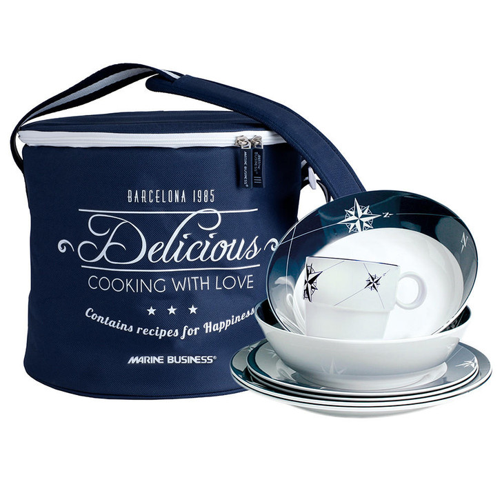  Marine Business Melamine Tableware & Basket - NORTHWIND - Set of 16 