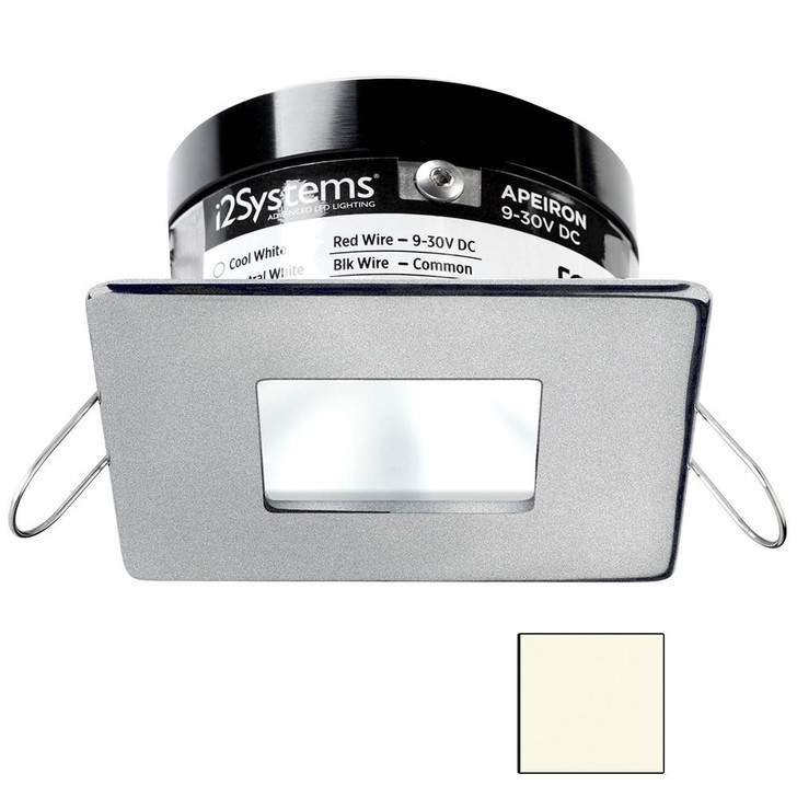 I2Systems Inc i2Systems Apeiron PRO A503 - 3W Spring Mount Light - Square/Square - Neutral White - Brushed Nickel Finish 