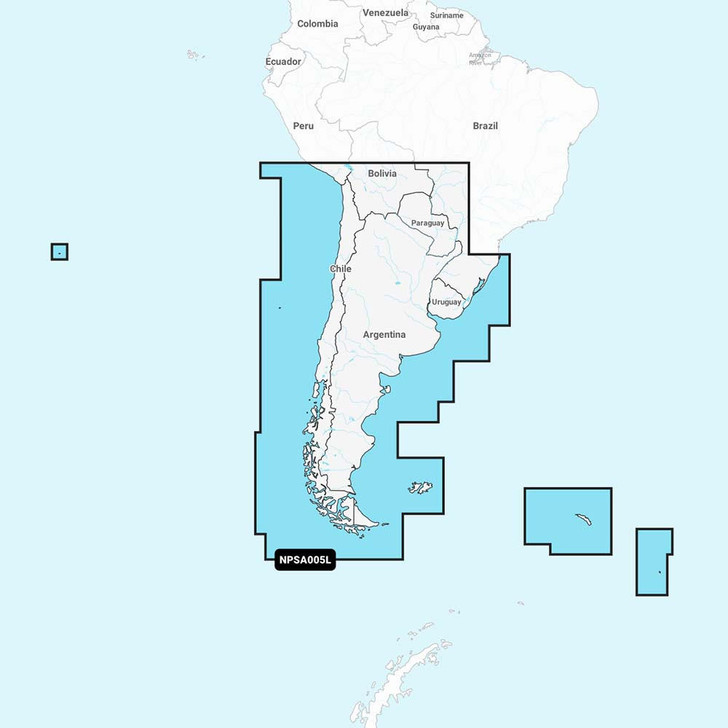  Navionics Platinum+ NPSA005L - Chile, Argentina & Easter Island 