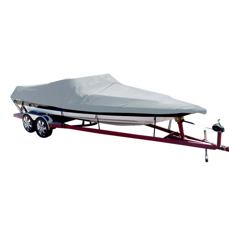 Carver by Covercraft Carver Poly-Flex II Styled-to-Fit Boat Cover f/21.5' Sterndrive Ski Boats with Low Profile Windshield - Grey 