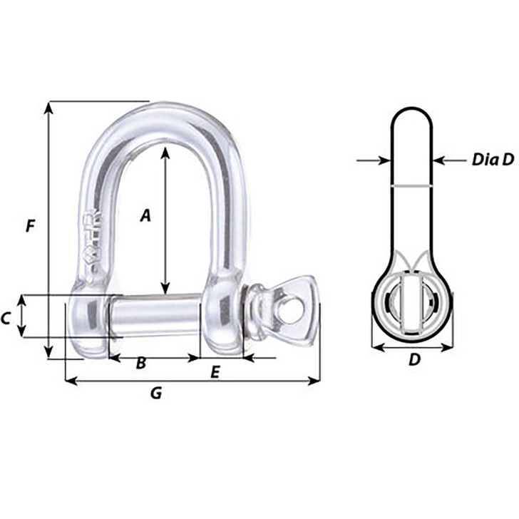 Wichard Marine Wichard HR D Shackle - 20mm Diameter - 25/32" 