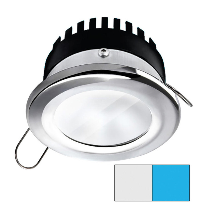 I2Systems Inc i2Systems Apeiron A506 6W Spring Mount Light - Round - Cool White & Blue - Polished Chrome Finish 