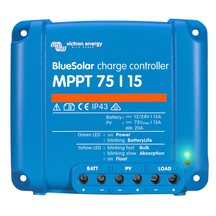 Victron Energy Victron BlueSolar MPPT Charge Controller - 75V - 15AMP - UL Approved 