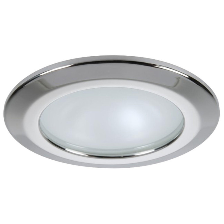  Quick Kor XP Downlight LED - 4W, IP66, Spring Mounted - Round Stainless Bezel, Round Warm White Light 