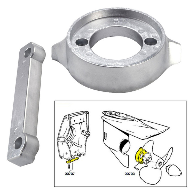  Tecnoseal Anode Kit w/Hardware - Volvo 280 - Aluminum 