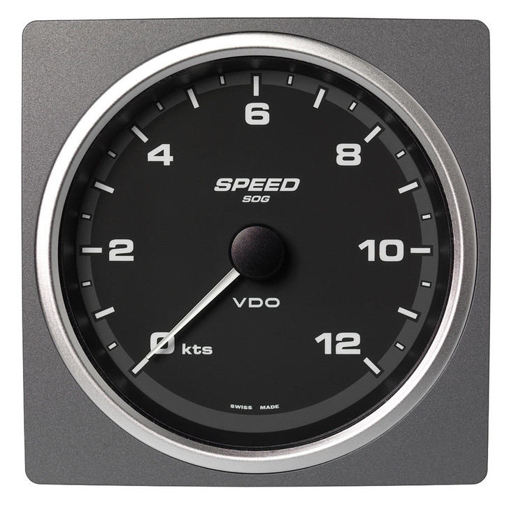  Veratron 4-3/8" (110mm) AcquaLink® Speed Over Ground 12 Knots - 12/24V - Black Dial & Bezel 