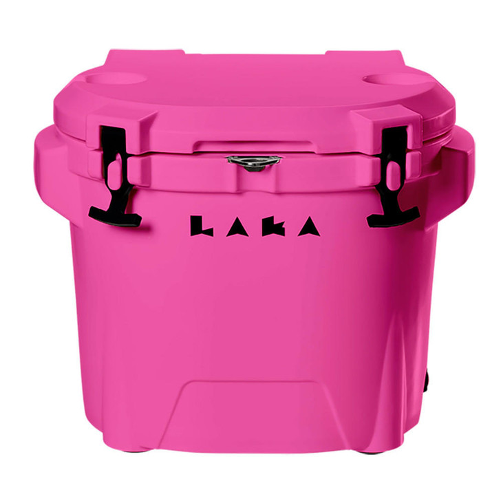  LAKA Coolers 30 Qt Cooler w/Telescoping Handle & Wheels - Pink 
