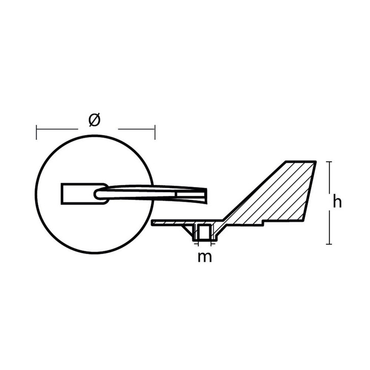  Tecnoseal Zinc Yamaha Trim Tab Anode f/150 - 225 HP Motors 