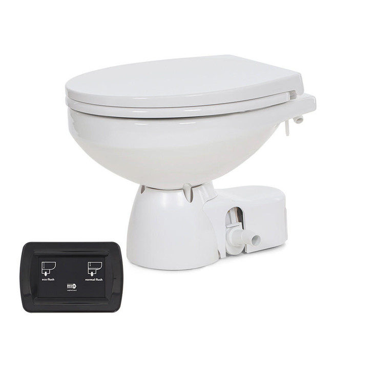  Jabsco Quiet Flush E2 Fresh Water Toilet Regular Bowl - 24V – Soft Close Lid 