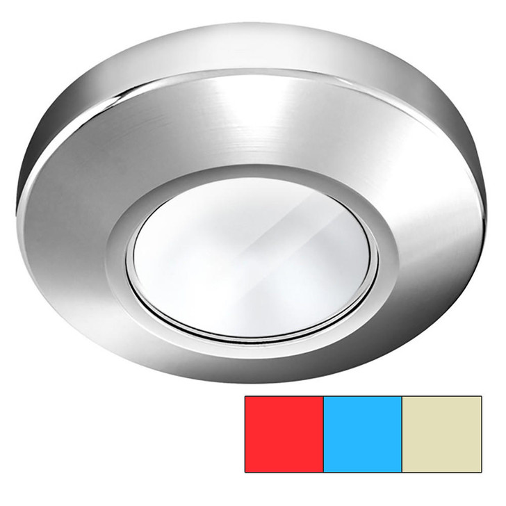 I2Systems Inc i2Systems Profile P1120 Tri-Light Surface Light - Red, Warm White & Blue - Chrome Finish 