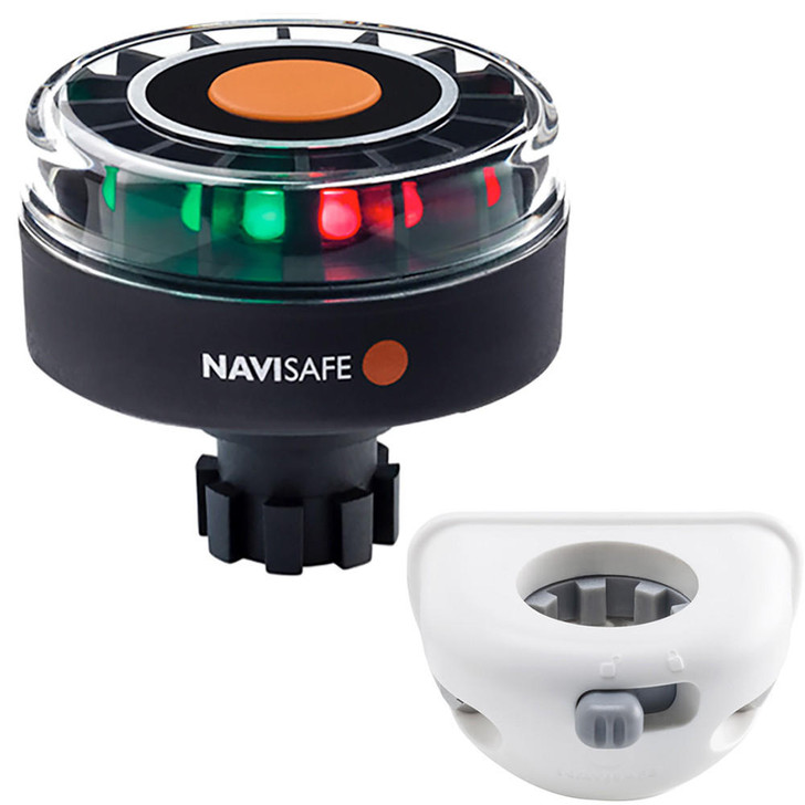  Navisafe Navilight Tricolor 2NM w/Navibolt Base & Vertical Mount - White 