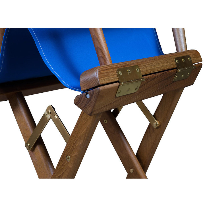  Whitecap Director's Chair w/Blue Seat Covers - Teak 