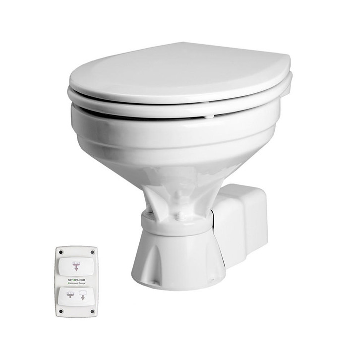  Johnson Pump Aqua T Toilet - Electric - Comfort - 12V w/Solenoid 