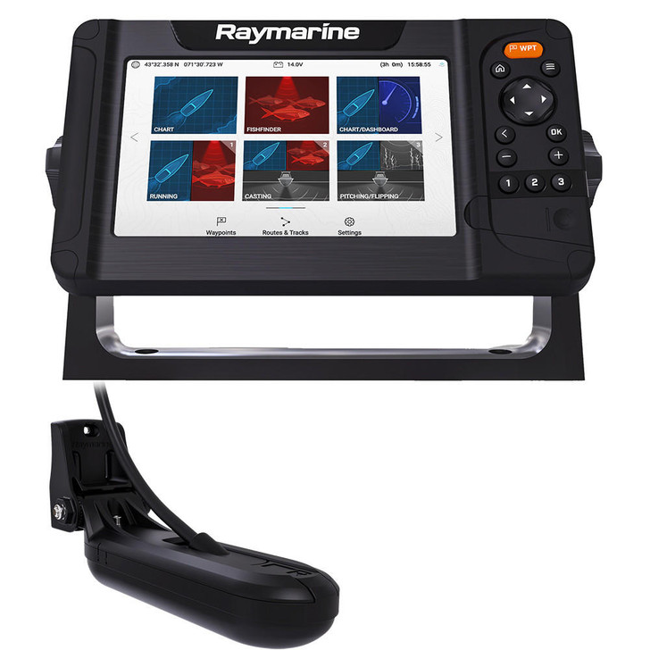  Raymarine Element 7 HV Combo w/HV-100 Transom Mount Transducer & Lighthouse North America Chart 