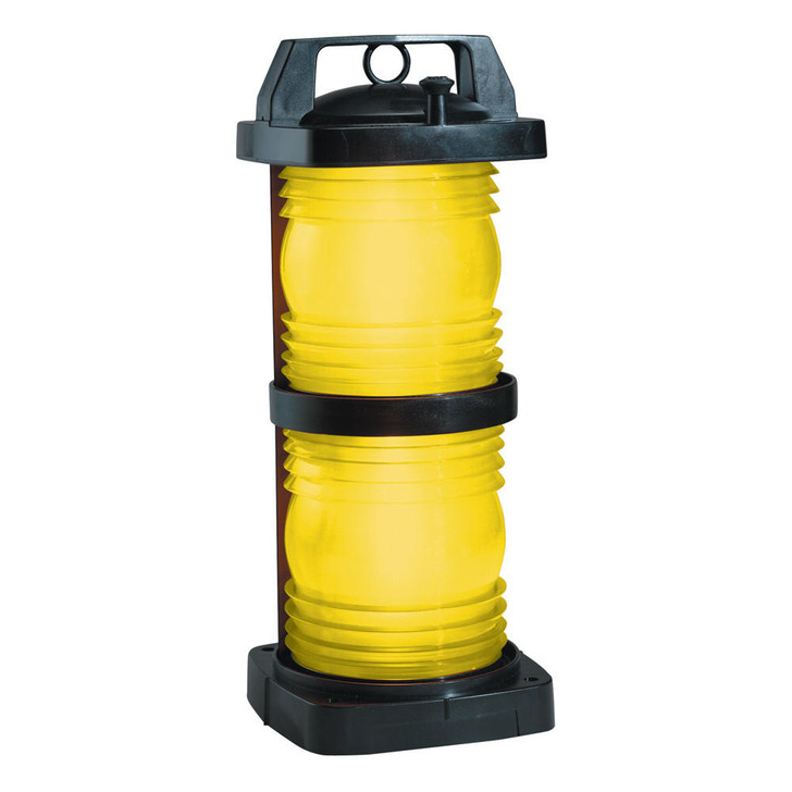  Perko Double Lens Navigation Light - Yellow Towing Light - Black Plastic 