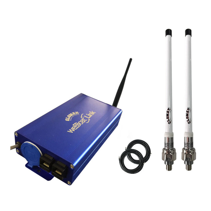 Glomex Marine Antennas Glomex WeBBoat® Link Ext Single SIM 4G/WiFi Indoor Unit Coastal & Ocean Internet System - Extended Range Kit f/North America 