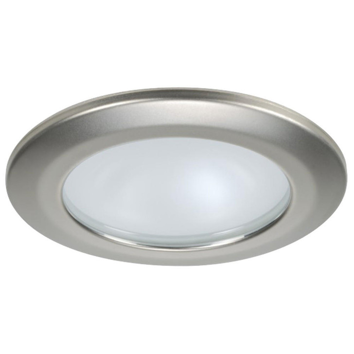  Quick Kor XP Downlight LED - 6W, IP66, Screw Mounted - Round Satin Bezel, Round Warm White Light 