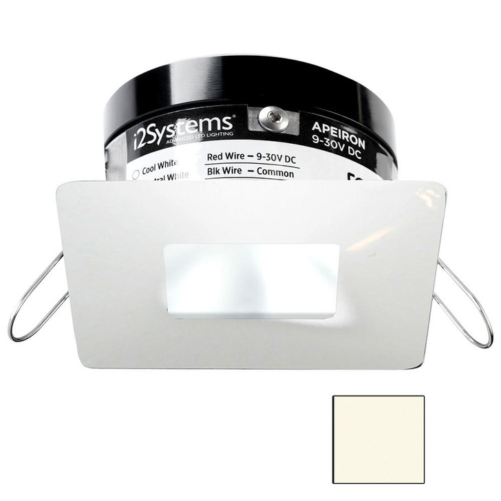 I2Systems Inc i2Systems Apeiron PRO A503 - 3W Spring Mount Light - Square/Square - Neutral White - White Finish 