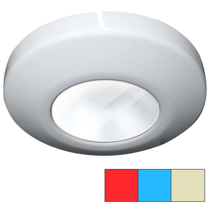 I2Systems Inc i2Systems Profile P1120 Tri-Light Surface Light - Red, Warm White & Blue - White Finish 