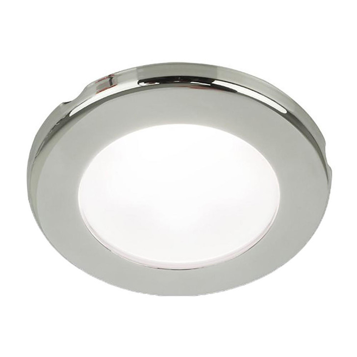  Hella Marine EuroLED 75 3" Round Screw Mount Down Light - White LED - Stainless Steel Rim - 24V 