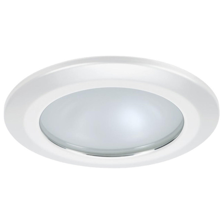  Quick Kor XP Downlight LED - 6W, IP66, Screw Mounted - Round White Bezel, Round Warm White Light 