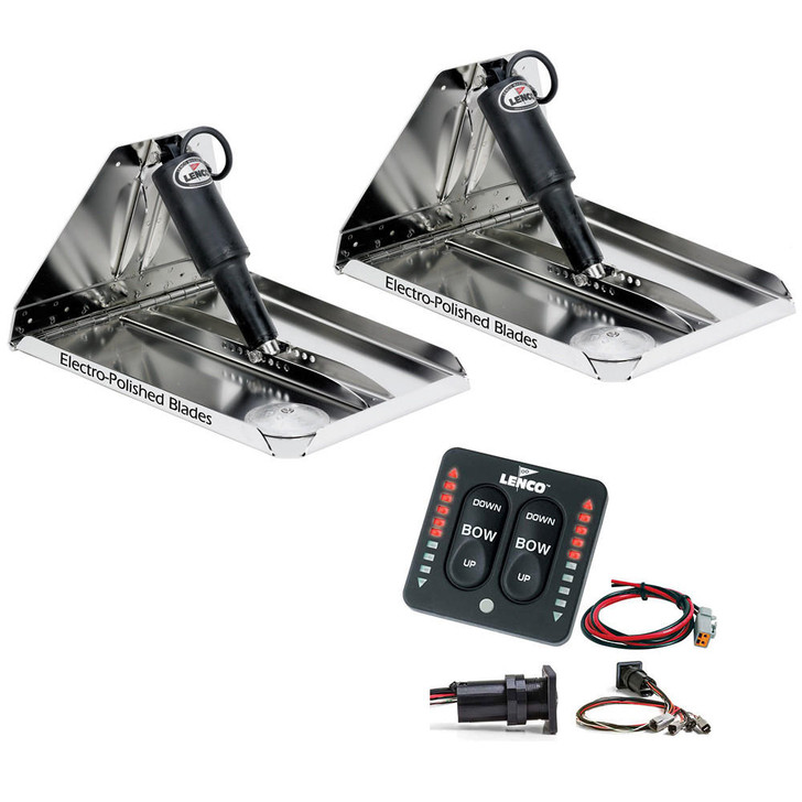 Lenco Marine Lenco 18" x 14" Heavy Duty Performance Trim Tab Kit w/LED Indicator Switch Kit 12V 