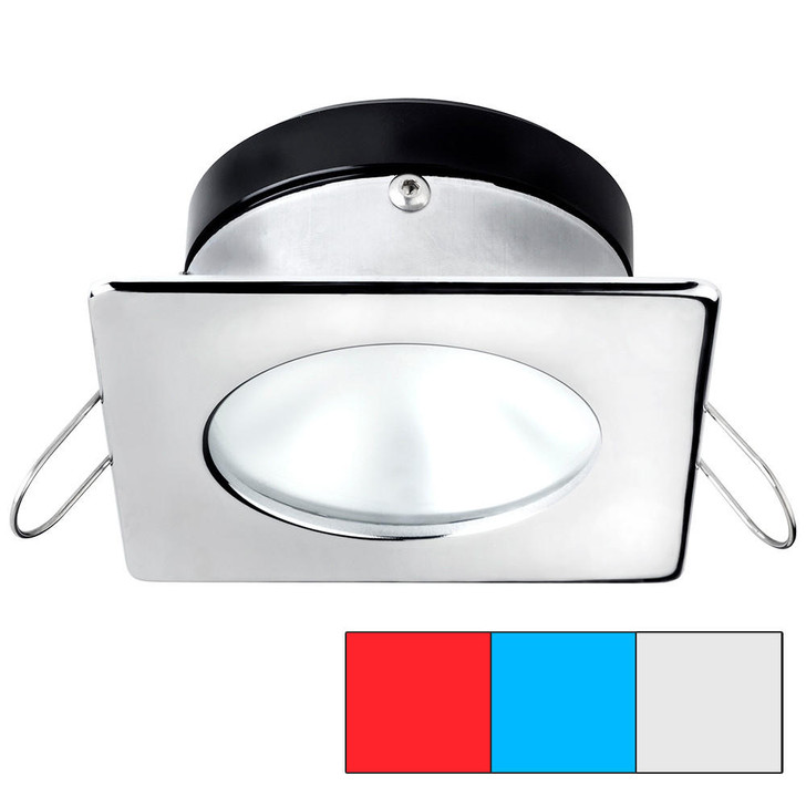 I2Systems Inc i2Systems Apeiron A1120 Spring Mount Light - Square/Round - Red, Cool White & Blue - Polished Chrome 