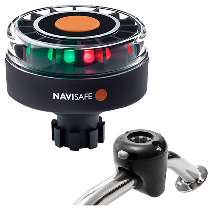  Navisafe Navilight Tricolor 2NM w/Navibolt Base & Rail Mount - Black 