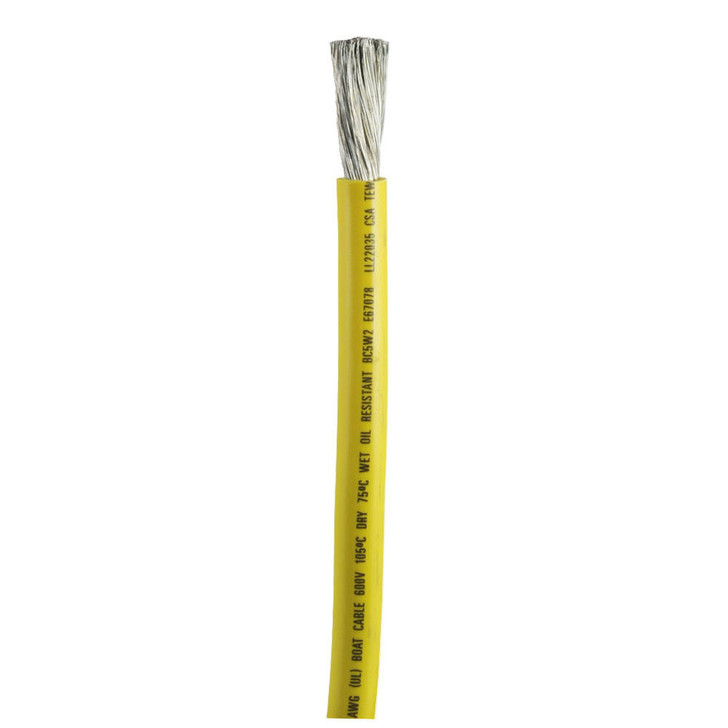  Ancor Yellow 1/0 AWG Battery Cable - Sold By The Foot 