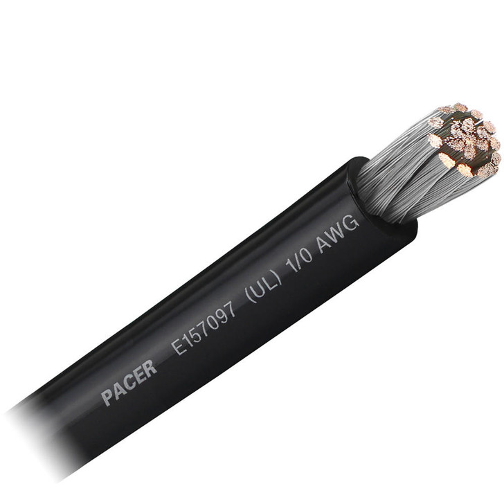 Pacer Group Pacer Black 1/0 AWG Battery Cable - Sold By The Foot 