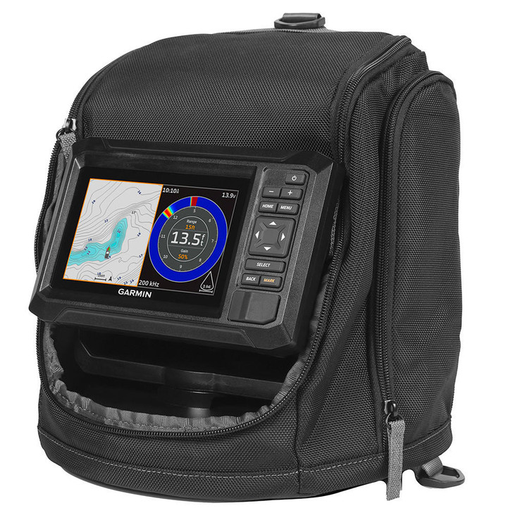  Garmin ECHOMAP™ UHD2 Keyed 5" cv Ice Fishing Bundle w/ECHOMAP™ UHD2 53cv & Dual Beam-IF Transducer 