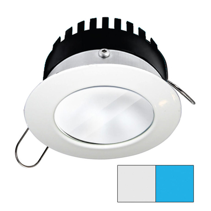 I2Systems Inc i2Systems Apeiron PRO A506 - 6W Spring Mount Light - Round - Cool White & Blue - White Finish 