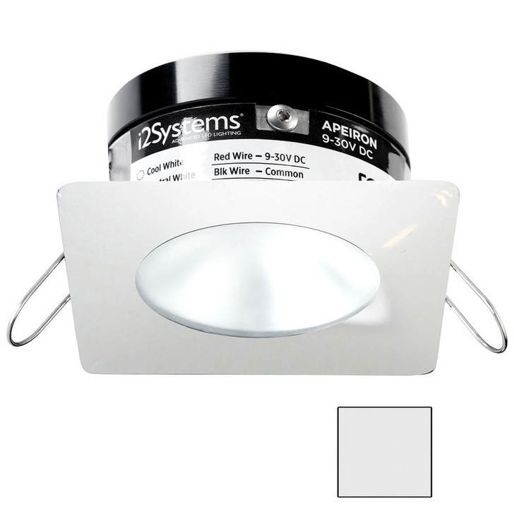 I2Systems Inc i2Systems Apeiron PRO A503 - 3W Spring Mount Light - Square/Round - Cool White - White Finish 