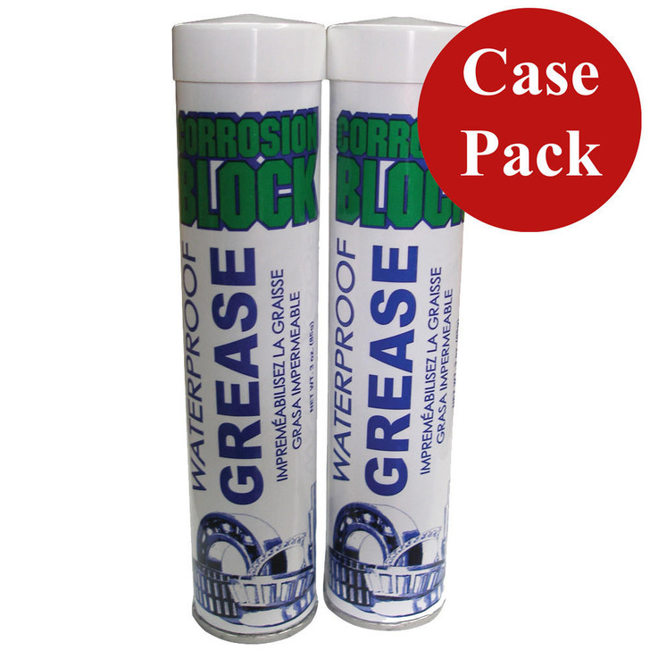  Corrosion Block High Performance Waterproof Grease - (2)2oz Tube - Non-Hazmat, Non-Flammable & Non-Toxic *Case of 6* 