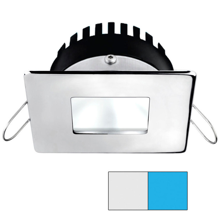 I2Systems Inc i2Systems Apeiron PRO A506 6W Spring Mount Light - Square/Square - Cool White & Blue - Polished Chrome Finish 