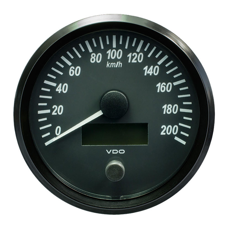  VDO SingleViu 100mm (4") Speedometer - 200 KM/H 