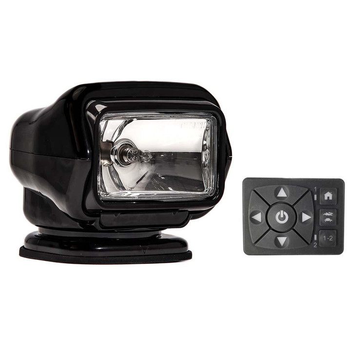  Golight Stryker ST Series Permanent Mount Black 12V Halogen w/Hard Wired Dash Mount Remote 