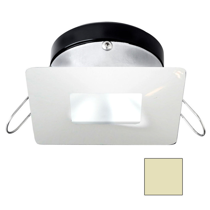 I2Systems Inc i2Systems Apeiron A1110Z - 4.5W Spring Mount Light - Square/Square - Warm White - White Finish 