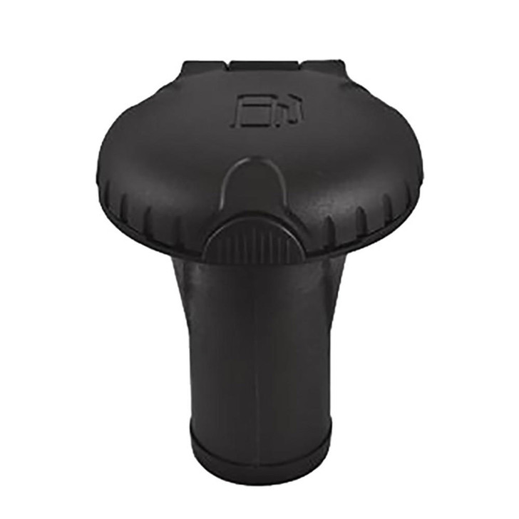 Attwood Marine Attwood Deck Fills f/Pressure Relief Systems - Straight Body - Scalloped Black Plastic Cap 