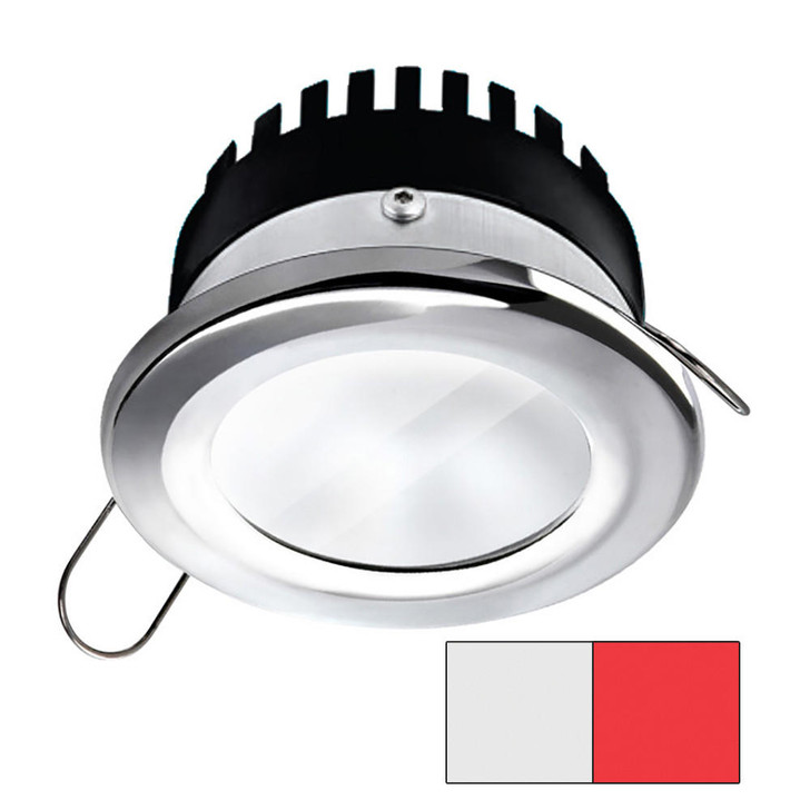 I2Systems Inc i2Systems Apeiron A506 6W Spring Mount Light - Round - Cool White & Red - Polished Chrome Finish 