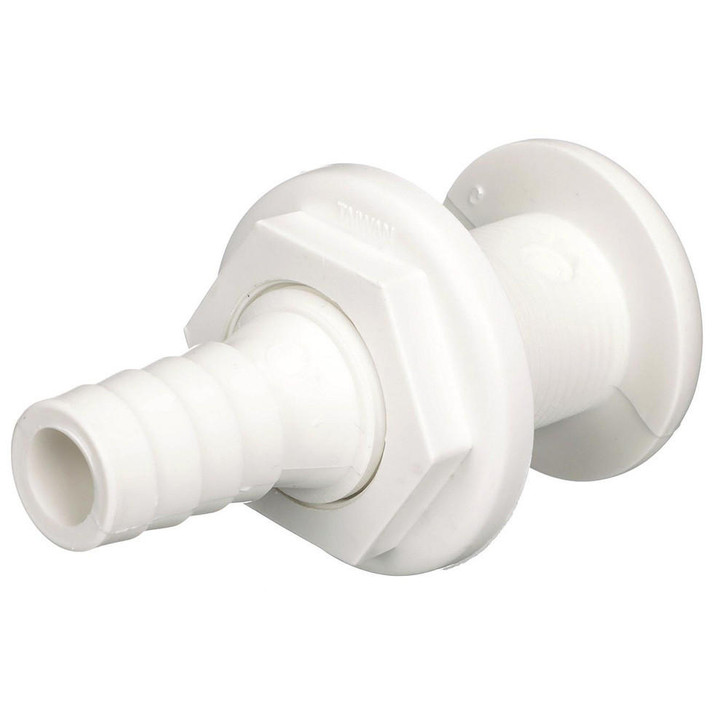 Attwood Marine Attwood White Plastic Thru-Hull Fitting - 3/4" Inner Diameter 