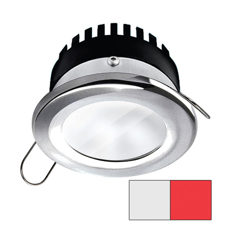 I2Systems Inc i2Systems Apeiron PRO A506 - 6W Spring Mount Light - Round - Cool White & Red - Brushed Nickel Finish 