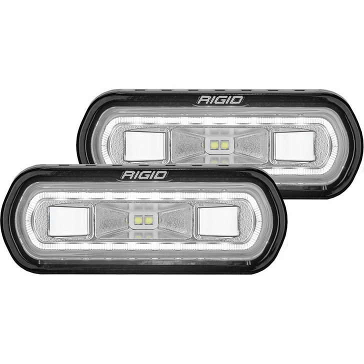  RIGID Industries SR-L Series Surface Mount Spreader Light - Black Housing - White Halo 