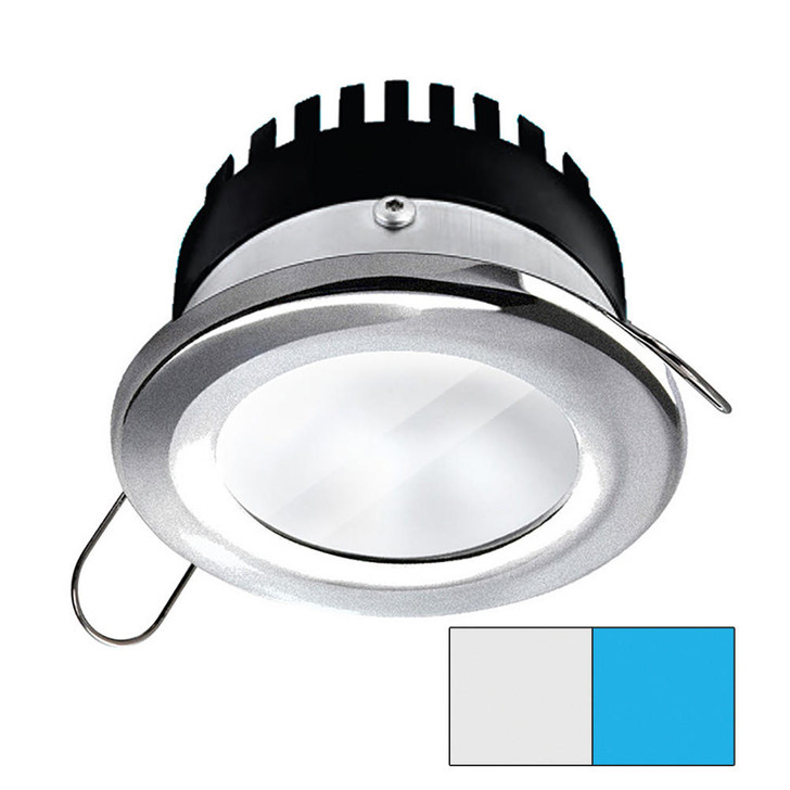 I2Systems Inc i2Systems Apeiron PRO A506 - 6W Spring Mount Light - Round - Cool White & Blue - Brushed Nickel Finish 