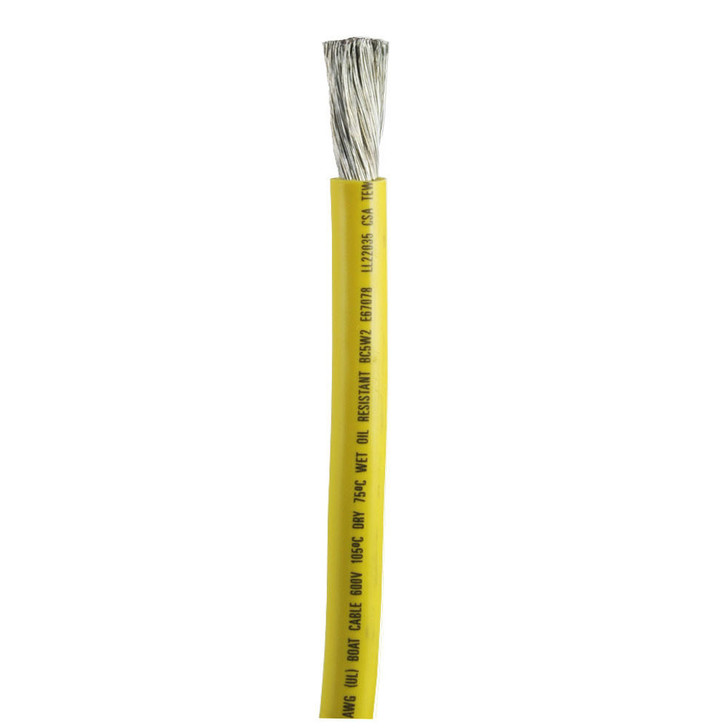  Ancor Yellow 2/0 AWG Battery Cable - Sold By The Foot 