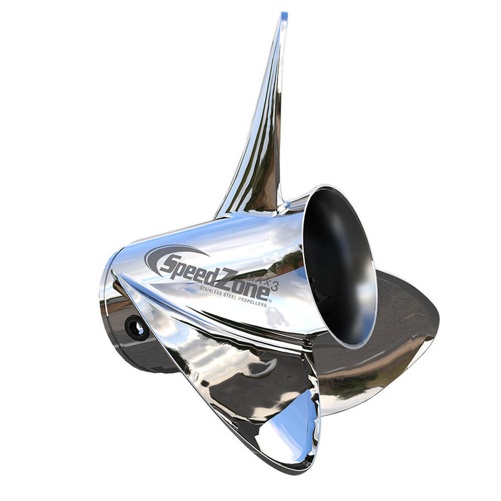 Turning Point Propellers Turning Point SpeedZone Max3 - Right Hand - Stainless Steel Propeller - 3-Blade - 14.8" x 23 Pitch 
